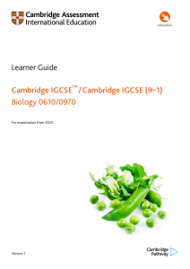 Cambridge IGCSE Biology Learner Guide