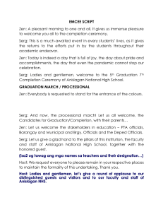 Emcee Script for Graduation Ceremony