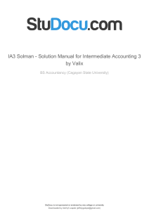 Intermediate Accounting 3 Solution Manual by Valix
