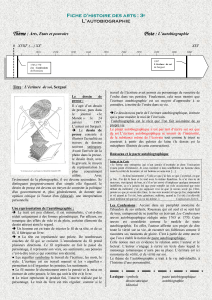 Autobiographie dans l'art : Fiche d'exercice 3e