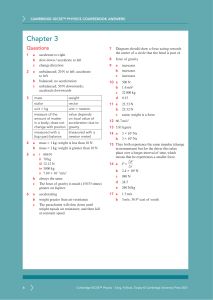 IGCSE Physics Coursebook Answers: Chapter 3