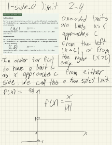 One-Sided Limits: Calculus Definition & Examples
