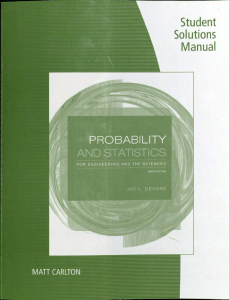 Probability & Statistics Solutions Manual, 9th Ed.