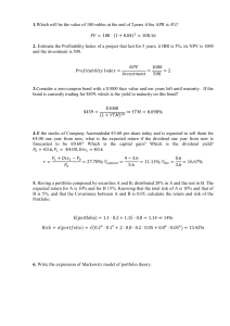 Finance Problems & Solutions: Investment Analysis & Portfolio Theory