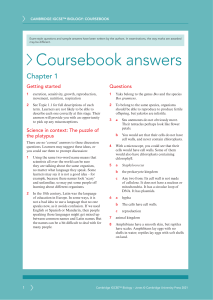 Igcse biology coursebook 4th Ed answers 