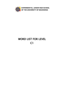 C1 English Word List: Vocabulary for Advanced Learners