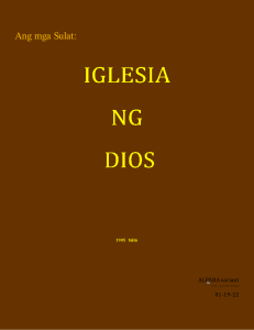 Tagalog Bible: Church of God International Variant