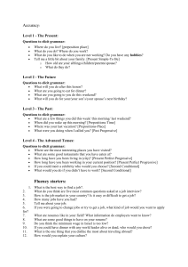 English Grammar & Fluency Lesson Plan