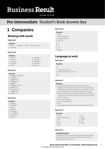 Business Result Pre-intermediate Answer Key