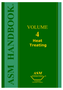 Heat Treating Handbook: ASM International Vol. 4