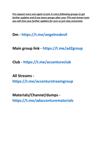 Accenture Telegram Groups & ABAP Questions