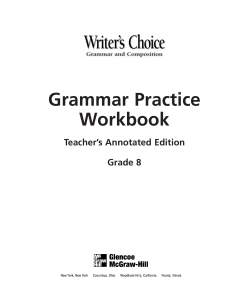 Grade 8 Grammar Practice Workbook