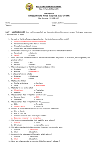 World Religion Quiz: High School Level