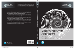 Linear Algebra with Applications Textbook