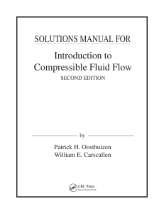 Solutions Manual: Compressible Fluid Flow, 2nd Ed.