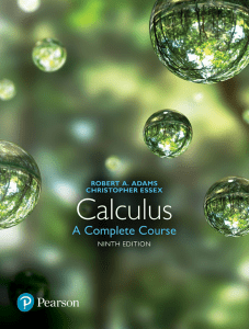 Calculus: A Complete Course, 9th Edition