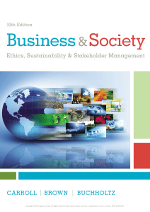 Business & Society: Ethics, Sustainability, Stakeholder Management