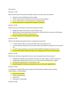 Procurement Test: Questions on Contracts, Fraud, and Suppliers