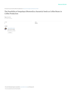 Ampalaya Seeds as Coffee: A Feasibility Study