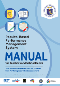 RPMS Manual for Teachers and School Heads