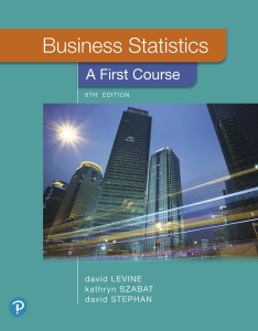 Business Statistics: A First Course - Textbook