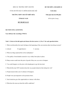 High School English Exam - 2016 Coastal Region