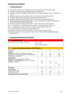 Formelsammlung Stahlbau: Einwirkungskombinationen & mehr