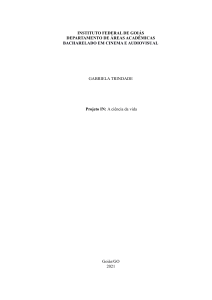 Projeto IN: A ciência da vida - TCC Cinema e Audiovisual