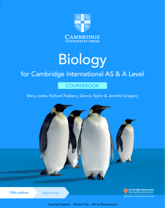 Biology for Cambridge AS & A Level Coursebook