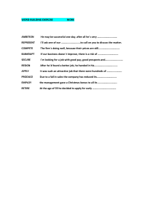 Word-Building Exercise: Work & Employment Vocabulary