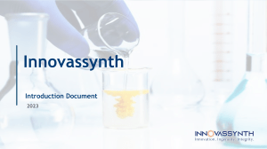 Innovassynth Company Overview & Product Portfolio