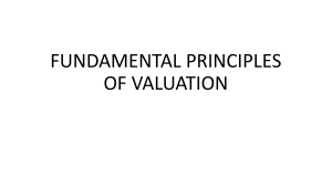 Fundamental Principles of Valuation