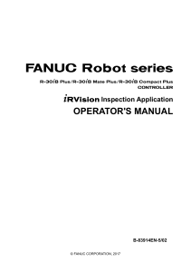 FANUC Robot iRVision Inspection Application Operator's Manual