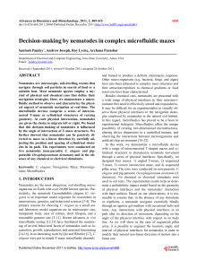 Nematode Navigation in Microfluidic Mazes: A Bioscience Study