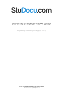 Engineering Electromagnetics 9th Solution Manual