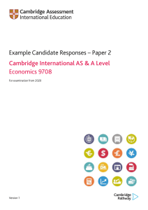 Cambridge Economics 9708 Example Candidate Responses