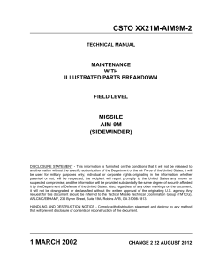 AIM-9M Sidewinder Missile Technical Manual