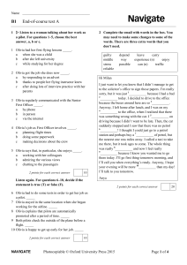 B1 English End-of-Course Test A