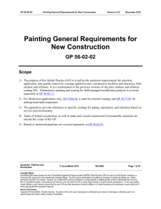 Painting Requirements for New Construction: GP 56-02-02
