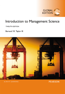 Introduction to Management Science Textbook