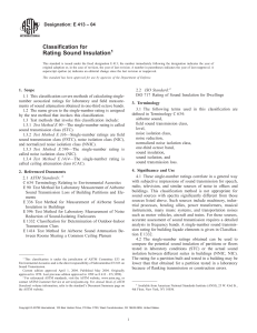ASTM E 413-04: Sound Insulation Rating Standard