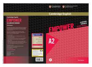 Cambridge English Empower A2 Elementary Workbook