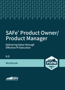 SAFe Product Owner/Manager Workbook: PI Execution