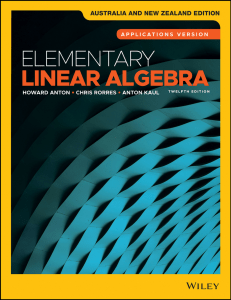 Elementary Linear Algebra Textbook, 12th Edition