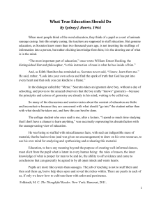 What True Education Should Do: Essay on Learning