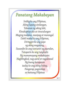 Panatang Makabayan: Filipino Patriotic Oath