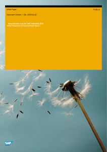 SAP S/4HANA 2022 Simplification List: Initial Shipment