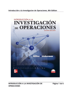 Introducción a la Investigación de Operaciones, 8ª Edición