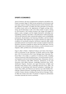 Sports Economics Textbook: Business & Labor in Sports