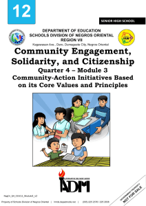 Community Engagement Module: Core Values & Principles